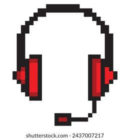 Auriculares con estilo pixel art