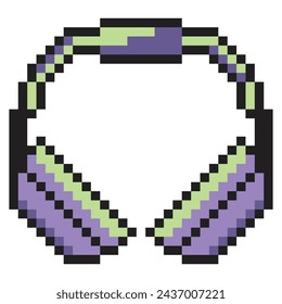 Headphone with pixel art style