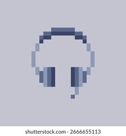 fone de ouvido no estilo pixel art