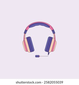 Headphone Podcast Illustration for design needs, Landing Pages, Animation, Apps, Presentations, Content Creator and other Promotions