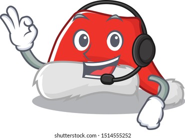 With headphone santa hat folds over character drawer