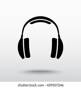Icono de señal de auriculares, Ilustración vectorial. Estilo de diseño plano 