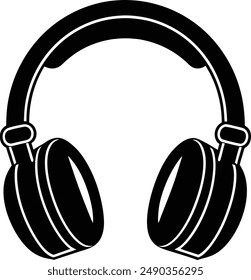 Headphone Silhouette | Modern Audio Headset | 