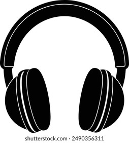Headphone Silhouette | Modern Audio Headset | 
