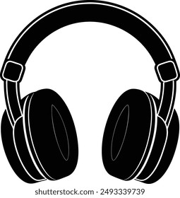 Headphone Silhouette | Modern Audio Headset | Headset | Headphone Icons