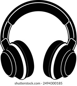 Headphone Silhouette | Modern Audio Headset | Headphone Icons