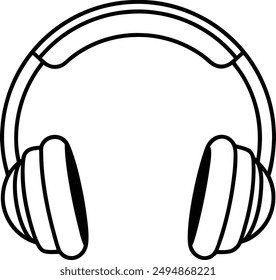 Headphone Silhouette | Modern Audio Headset | Headphone Icons