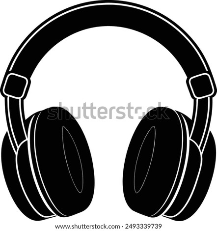 Headphone Silhouette | Modern Audio Headset | Headset | Headphone Icons