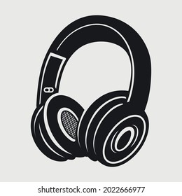 Diseño de vectores imprimibles de silueta de auriculares 