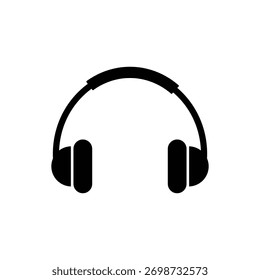 headphone silhouette, vector and illustration