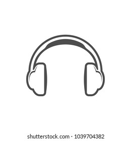 Headphone Simple Icon White Design
