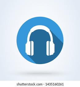 headphone Simple vector modern icon design illustration.