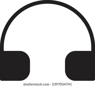 Headphone single vector line icon