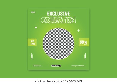 headphone social media design template