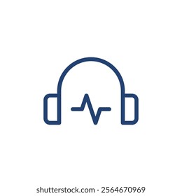 Headphone sound icon Outline icon sign