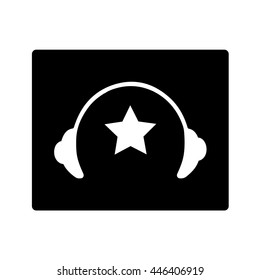 Headphone and star icon