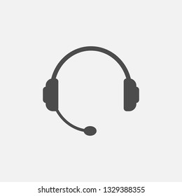 Headphone support icon isolated on white background. Vector illustration.