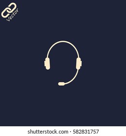 headphone for support or service