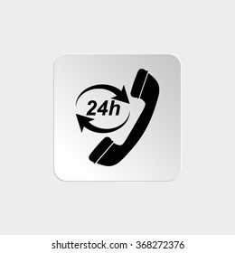 Headphone for support or service   black vector icon