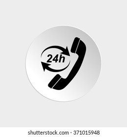Headphone for support or service  - black vector icon