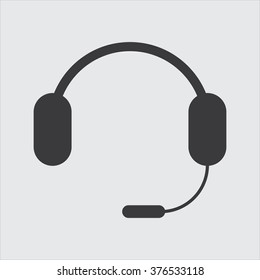 Headphone for support or service - icon