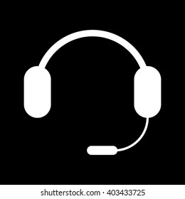Headphone for support or service - icon