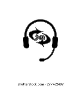 Headphone for support or service  - vector icon