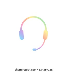 Headphone for support or service  - vector icon