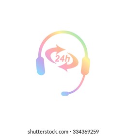 Headphone for support or service  - vector icon