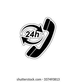 Headphone for support or service - vector icon
