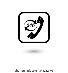 Headphone for support or service - vector icon