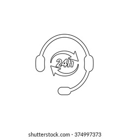 Headphone for support or service  - vector icon