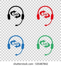 Headphone for support or service  - vector icon