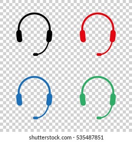 Headphone for support or service  - vector icon
