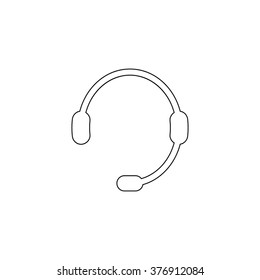 Headphone for support  - vector icon