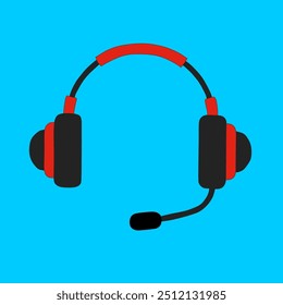 Tecnologia de fone de ouvido para gamers em fundo azul claro