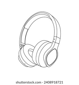 
Auriculares y tecnología para escuchar el ícono de auriculares musicales, diseño de auriculares ilustración vectorial. 

