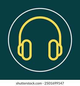 Headphone trendy icon ready abstract beautiful vector illustration colorful artwork design.eps