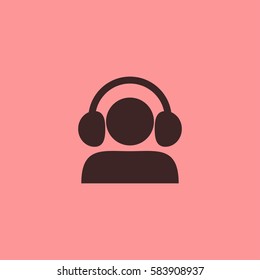 Headphone vector. Call center icon