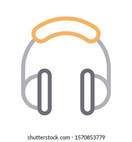 headphone  vector colour line icon 