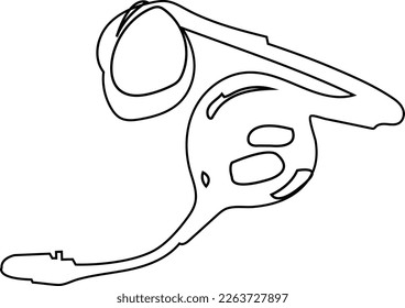 Headphone vector Earphone headset sign illustration.