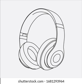 headphone in vector eps 10