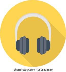 icono de color plano vectorial de auriculares 
