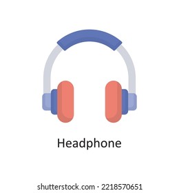 Headphone Vector Flat Icon Design illustration. Banking and Payment Symbol on White background EPS 10 File
