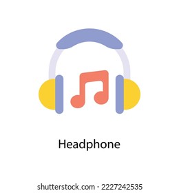 Headphone vector Flat  Icons. Simple stock illustration