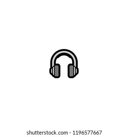 Headphone vector flat isolated icon