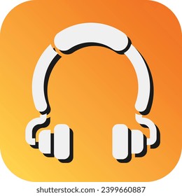 Headphone Vector Glyph Gradient Background Icon For Personal And Commercial Use.
