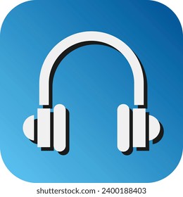 Headphone Vector Glyph Gradient Background Icon For Personal And Commercial Use.
