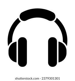 Headphone Vector Glyph Icon For Personal And Commercial Use.
