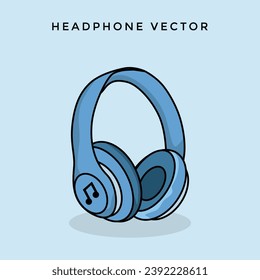 headphone vector graphic element for travel
